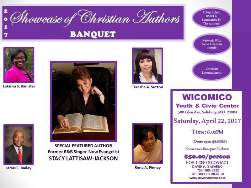 Showcase of Christian Authors Banquet, Christian authors, Wicomico Youth & Civic Center, Wicomico, Salisbury, Maryland